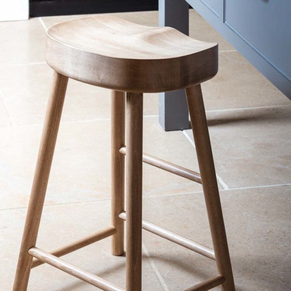 handmade oak stool Hill Farm Furniture