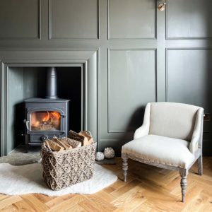 fireplace in living room