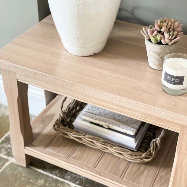 side table in bedroom